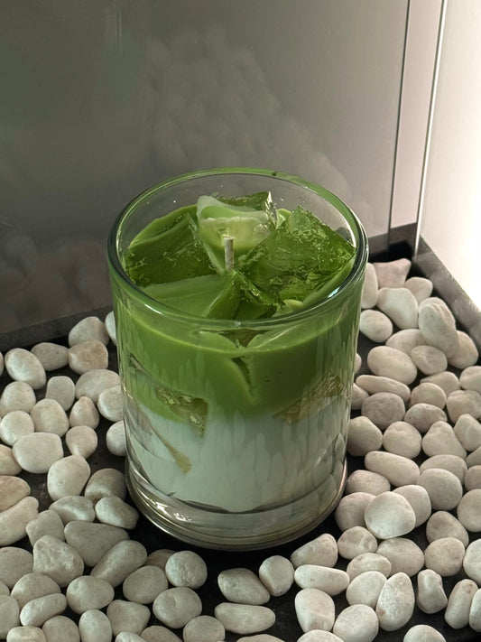 Accorn sojų ir gelinio vaško žvakė matcha