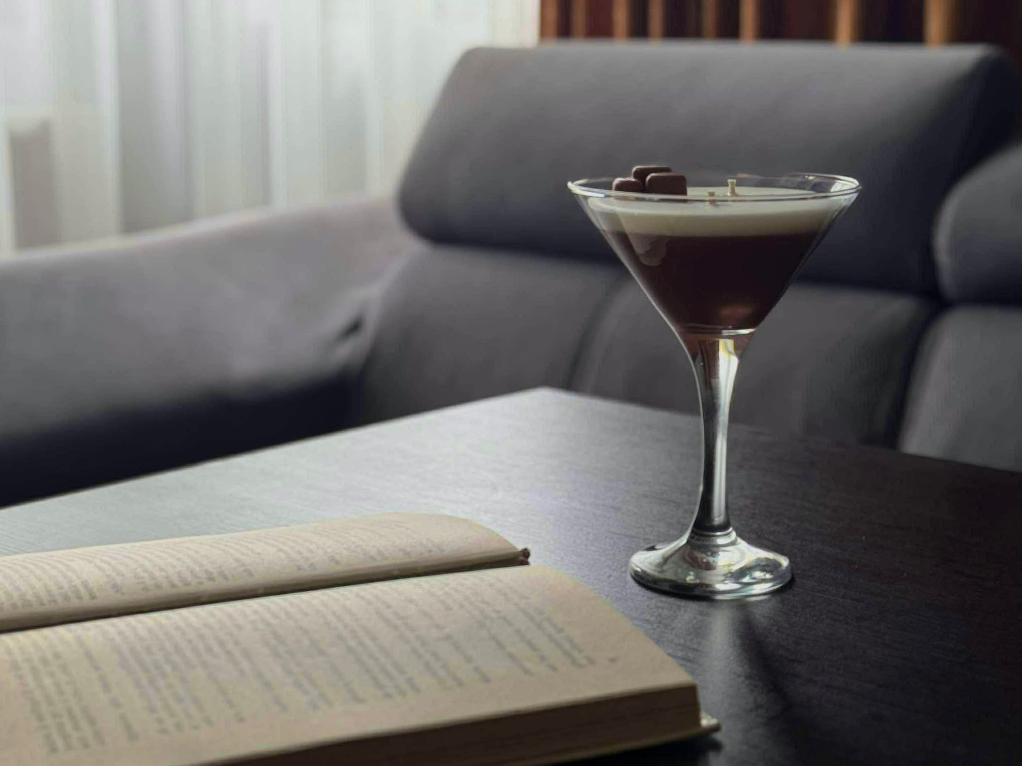 Accorn sojų espresso martini žvakė banner