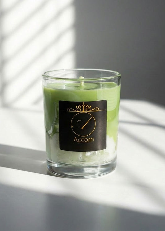 Accorn rankų darbo sojų vaško žvakė - Matcha