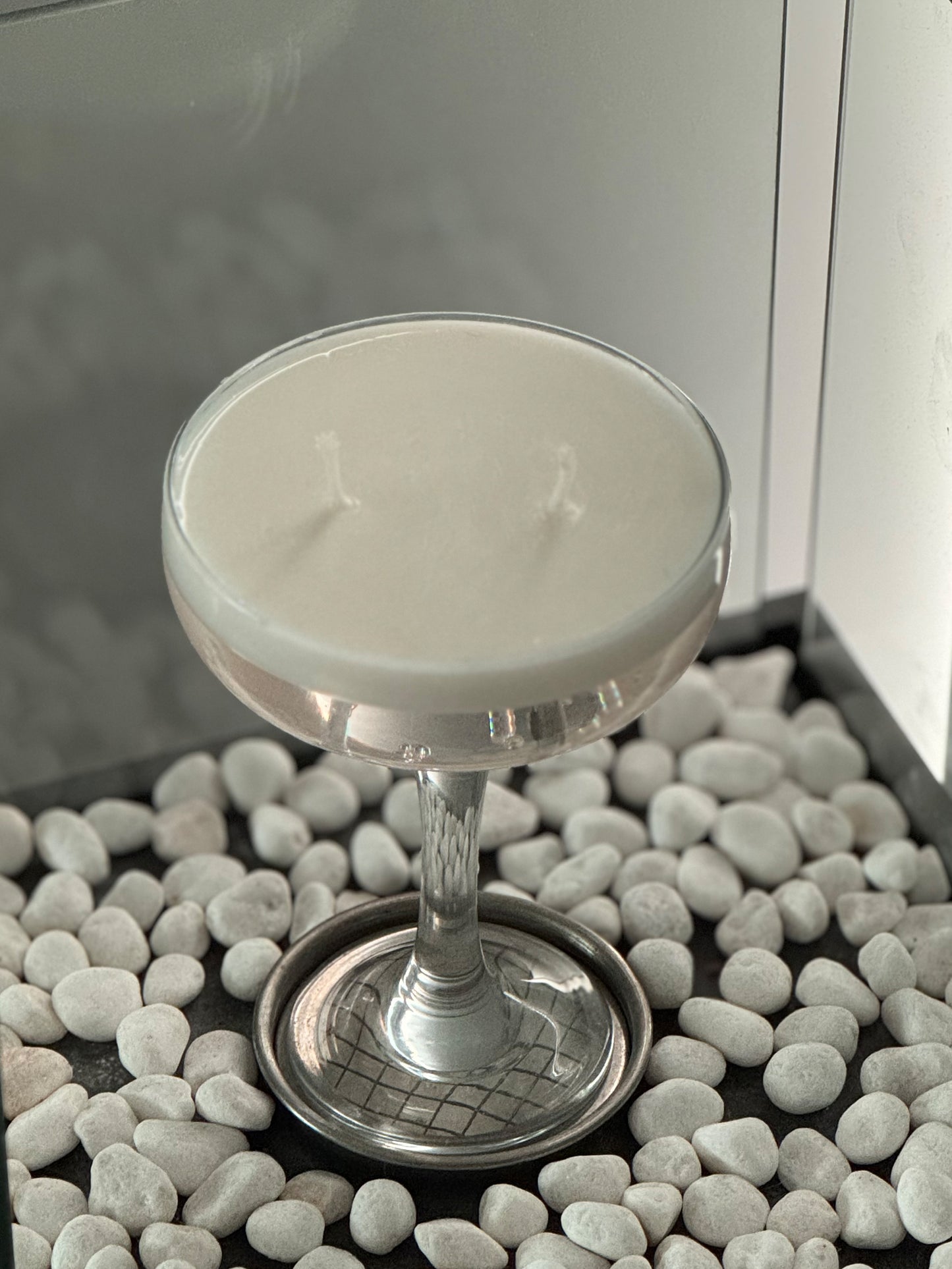 Sojų ir gelinio vaško prosecco žvakė