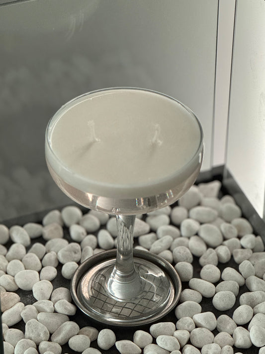 Sojų ir gelinio vaško prosecco žvakė